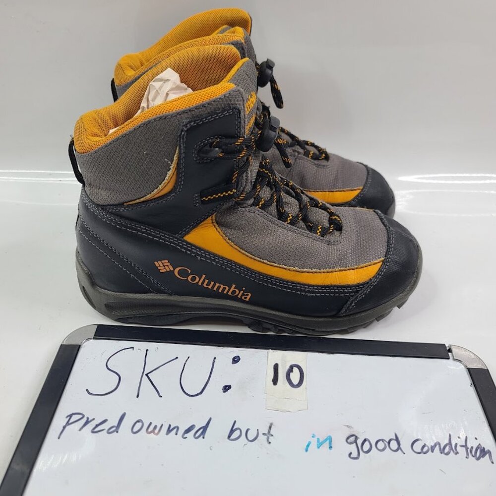 Columbia Boy's Black Yellow Winter Trek BY1270-010 Casual Snow Boots Size 4 - Picture 7 of 7